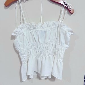 TOPSHOP off white crop top.